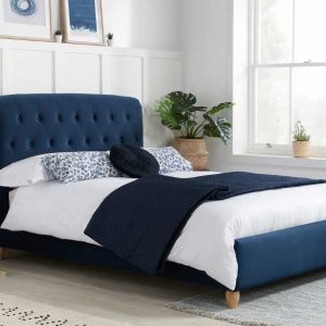 Brompton Bed Frame In Blue