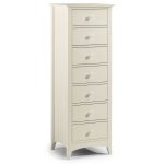 cameo 7 drawer chest in stone white