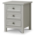 Maine Bedside Cabinet 3 Drawer In Dove Grey