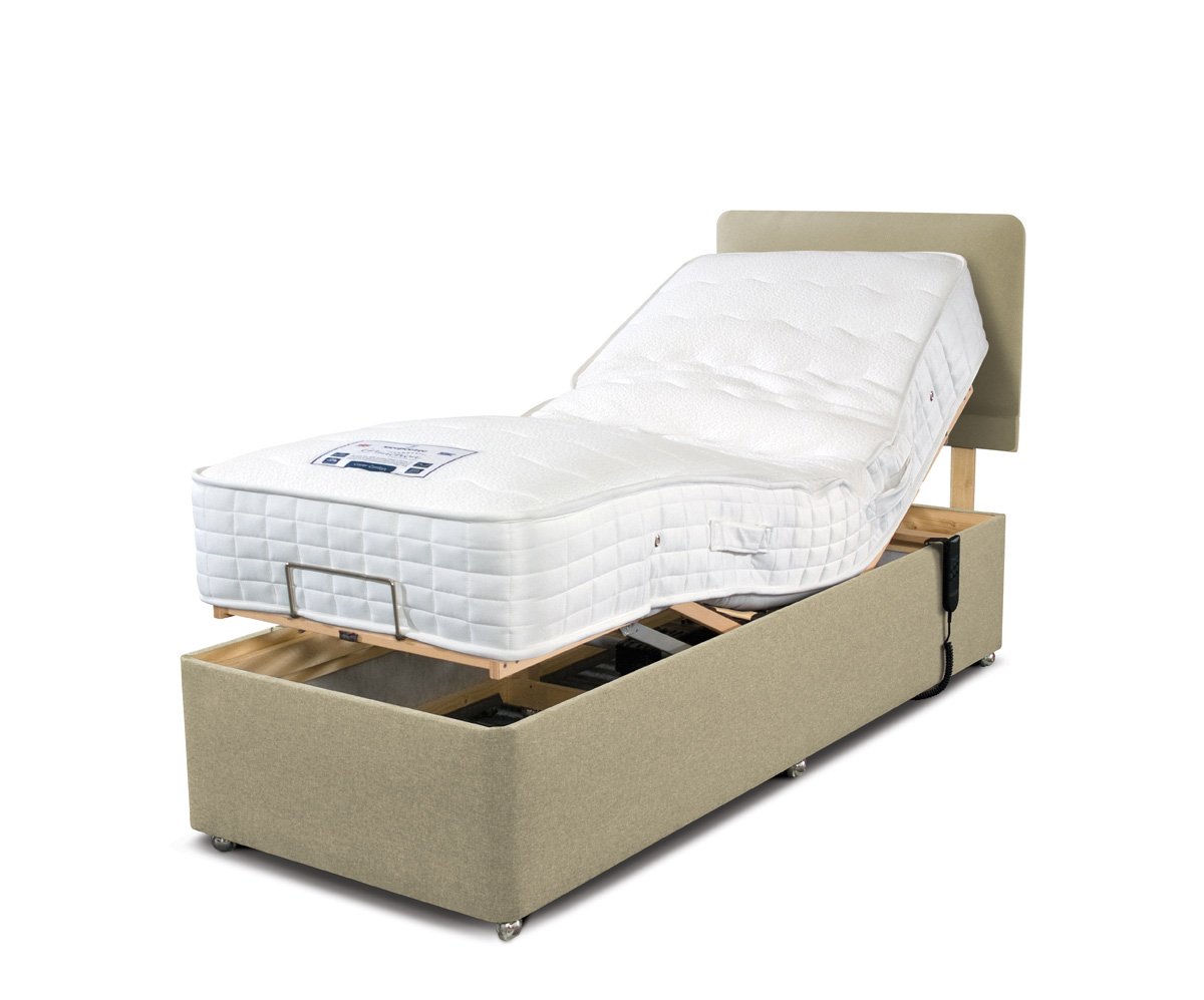 Adjustable bed with massage